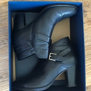 Cole Haan "Hayes" Black Leather Strap Boot US 8.5B